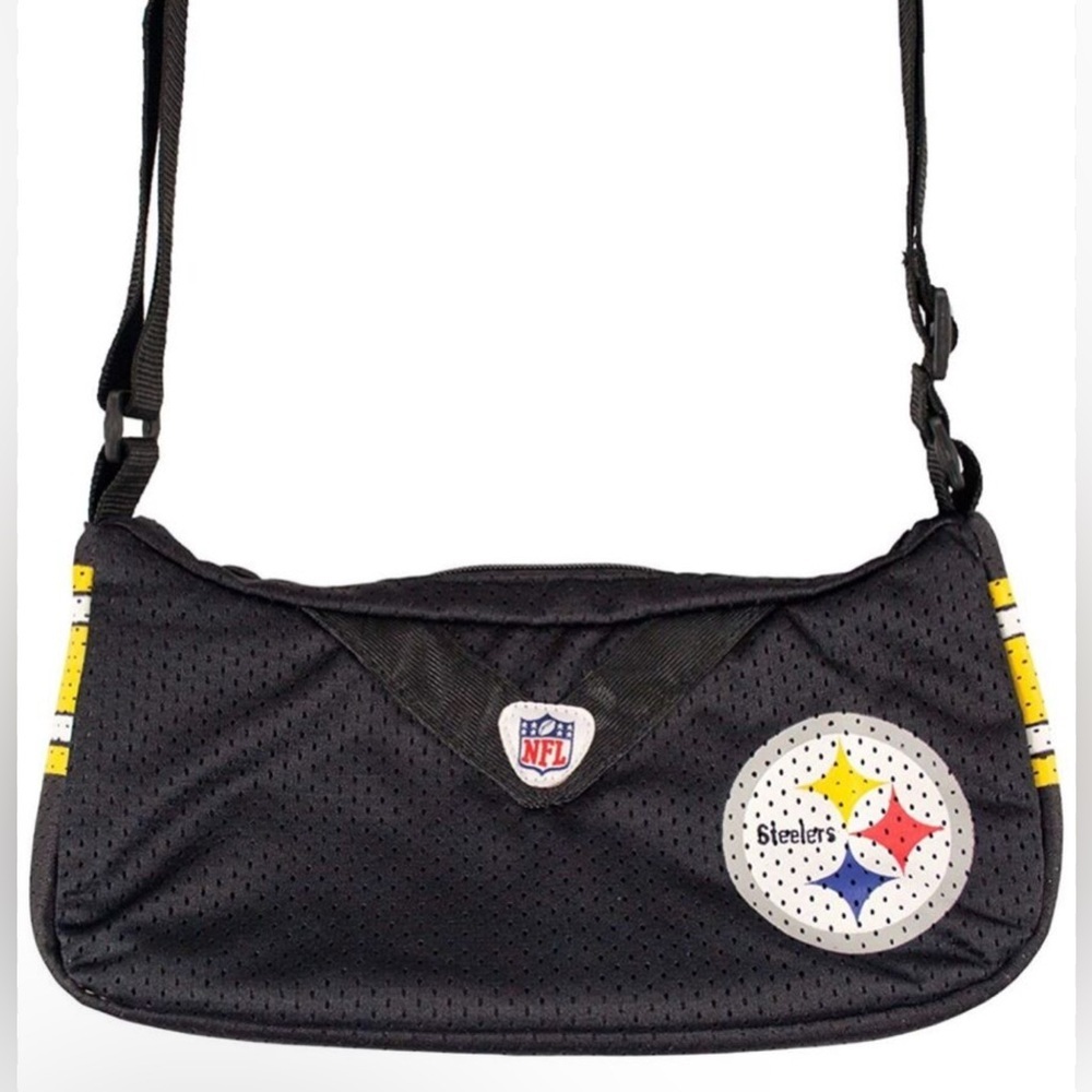NFL Steelers Black Shoulder Bag